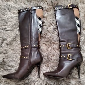 BURBERRY leather boots EU 38.5